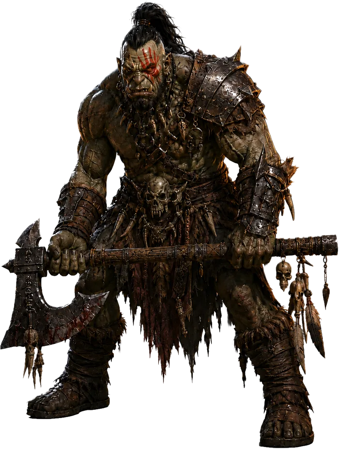 Rogmak the Shatterer, orc champion of the Red Hand in Warconicas